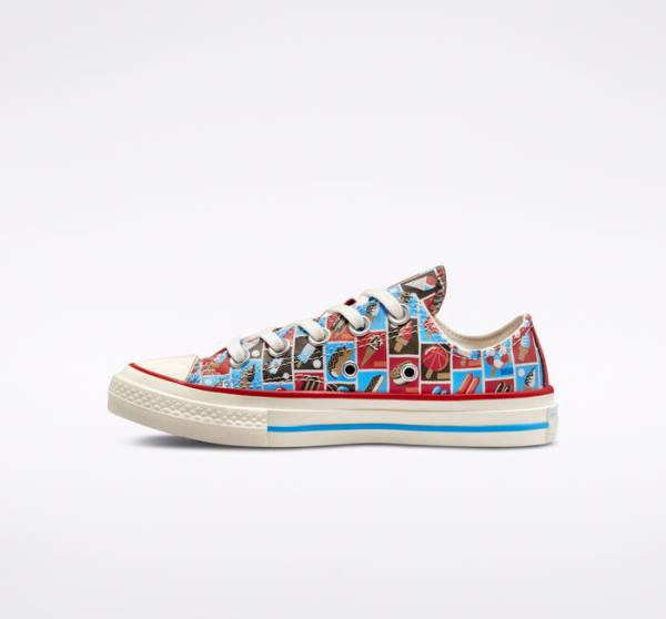 Converse Chuck 70 Frozen Treats Düz Taban Ayakkabı Kırmızı Mavi | CV-271HLX