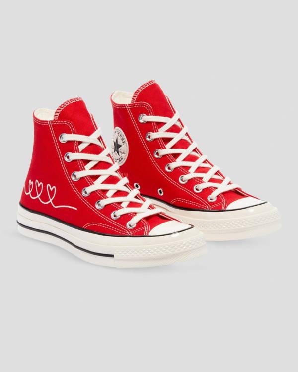 Converse Chuck 70 Love Thread Yüksek Taban Ayakkabı Kırmızı | CV-630JPN