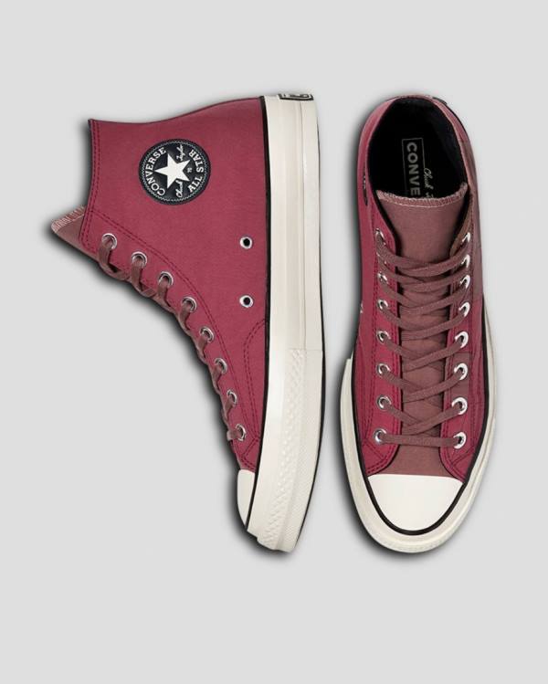 Converse Chuck 70 Natural Dye Yüksek Taban Ayakkabı Bordo | CV-654JQO