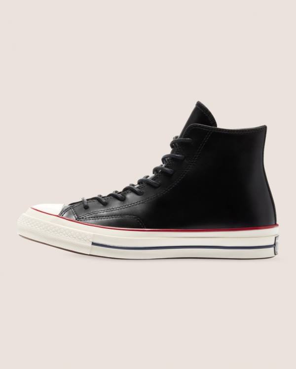 Converse Chuck 70 Premium Deri Yüksek Taban Ayakkabı Siyah | CV-187AZY