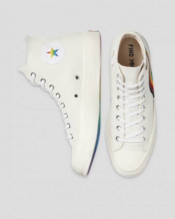 Converse Chuck 70 Pride Yüksek Taban Ayakkabı Bej Rengi | CV-136SYF