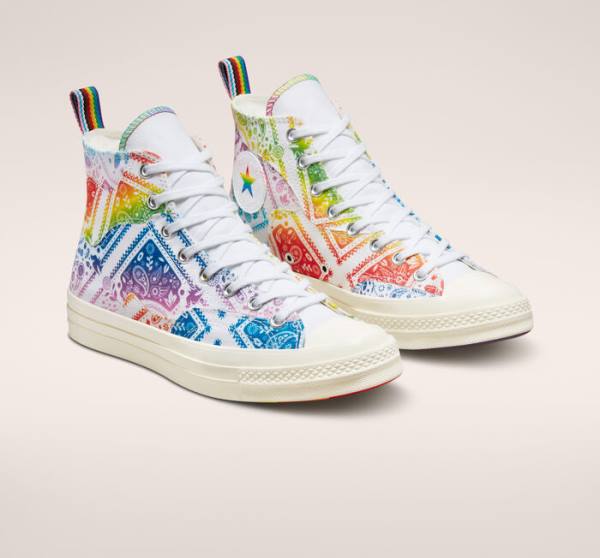 Converse Chuck 70 Pride Yüksek Taban Ayakkabı Beyaz Kırmızı | CV-594IGR