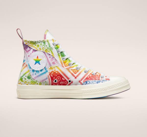 Converse Chuck 70 Pride Yüksek Taban Ayakkabı Beyaz Kırmızı | CV-594IGR