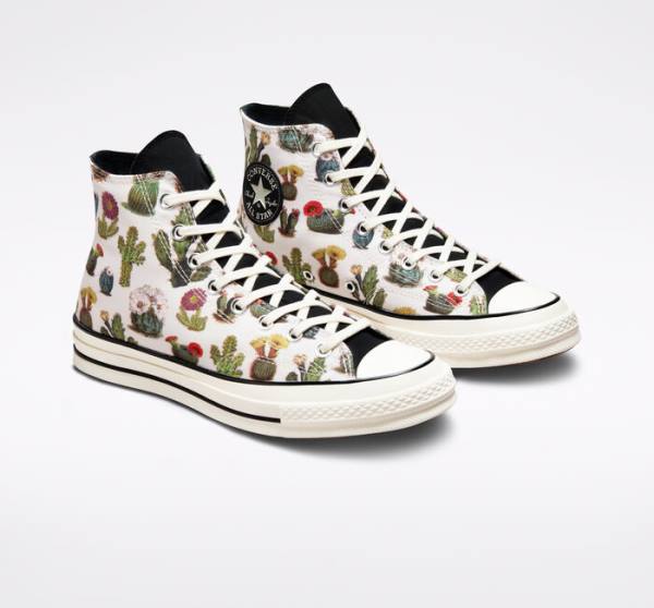 Converse Chuck 70 Succulents Yüksek Taban Ayakkabı Siyah | CV-491KHT