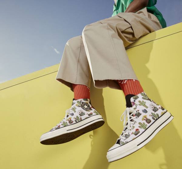 Converse Chuck 70 Succulents Yüksek Taban Ayakkabı Siyah | CV-491KHT