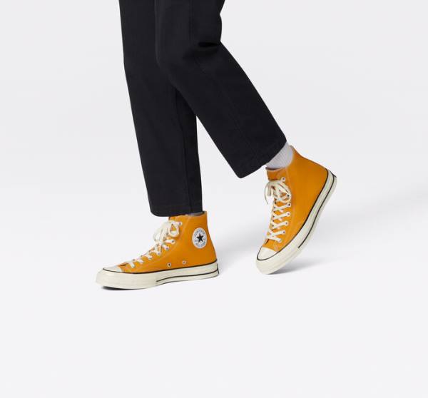 Converse Chuck 70 Sunflower Yellow Yüksek Taban Ayakkabı Siyah | CV-682WCO