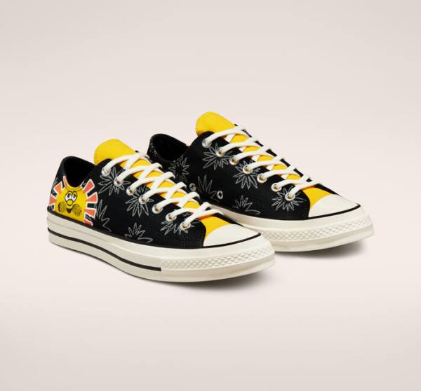 Converse Chuck 70 Sunny Floral Düz Taban Ayakkabı Siyah | CV-109JBD