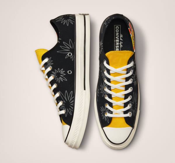 Converse Chuck 70 Sunny Floral Düz Taban Ayakkabı Siyah | CV-602TGR