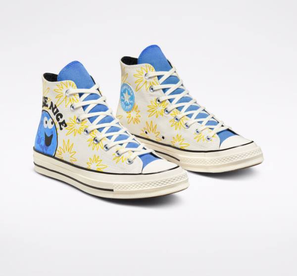 Converse Chuck 70 Sunny Floral Yüksek Taban Ayakkabı Mavi | CV-026RJH