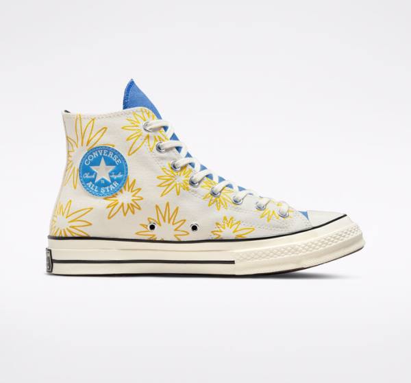 Converse Chuck 70 Sunny Floral Yüksek Taban Ayakkabı Mavi | CV-026RJH