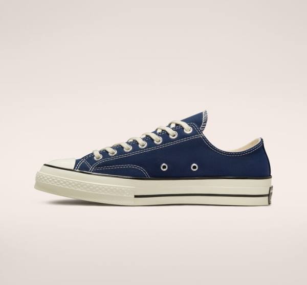 Converse Chuck 70 Tonal Polyester Düz Taban Ayakkabı Lacivert Siyah | CV-785SGY