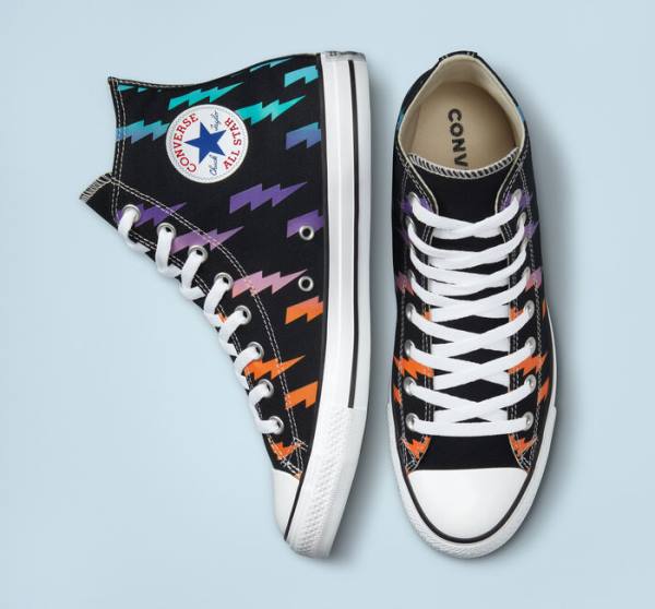 Converse Chuck Taylor All Star Archive Prints Yüksek Taban Ayakkabı Siyah Mavi Turkuaz | CV-591KXP