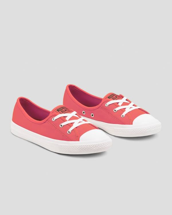 Converse Chuck Taylor All Star Ballet Seasonal Colour Düz Taban Ayakkabı Pembe | CV-069GHP