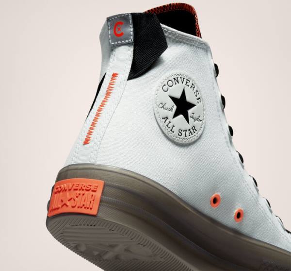 Converse Chuck Taylor All Star CX Stretch Kanvas Yüksek Taban Ayakkabı Açık Gümüş Siyah Mango | CV-140QRO