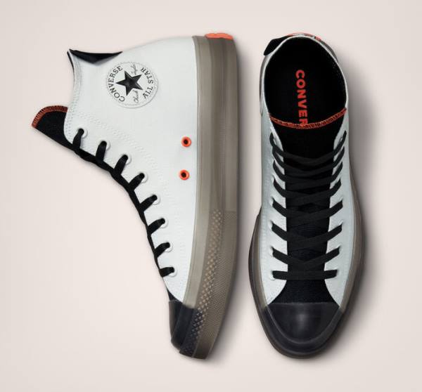 Converse Chuck Taylor All Star CX Stretch Kanvas Yüksek Taban Ayakkabı Açık Gümüş Siyah Mango | CV-140QRO