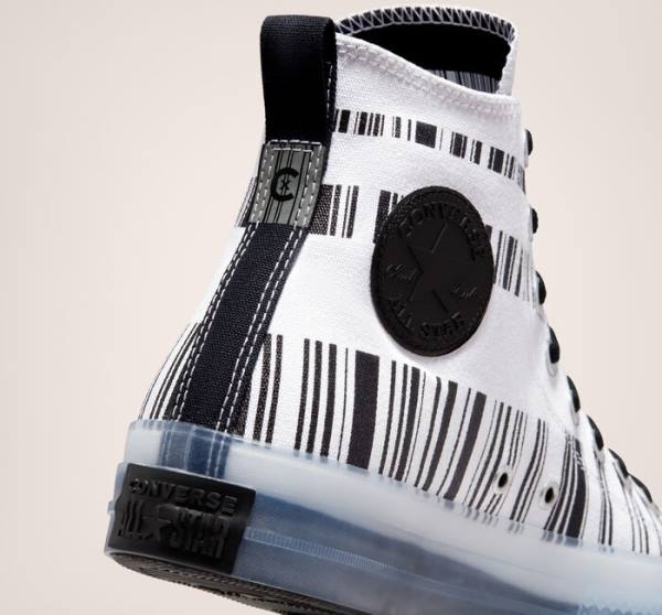 Converse Chuck Taylor All Star CX Translucent Barcode Yüksek Taban Ayakkabı Beyaz Siyah | CV-217TXV