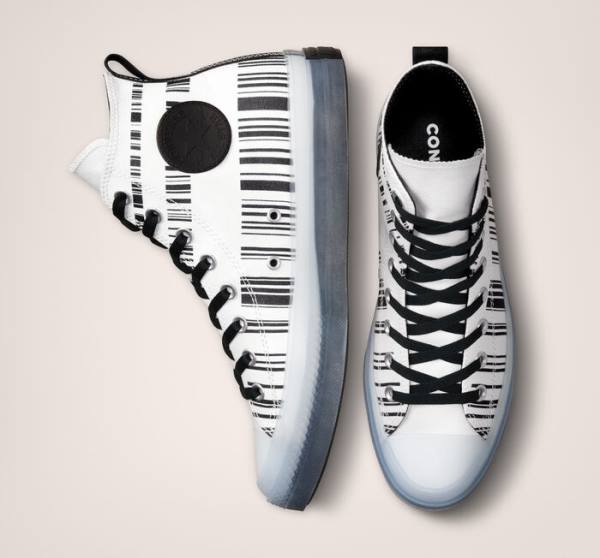 Converse Chuck Taylor All Star CX Translucent Barcode Yüksek Taban Ayakkabı Beyaz Siyah | CV-217TXV