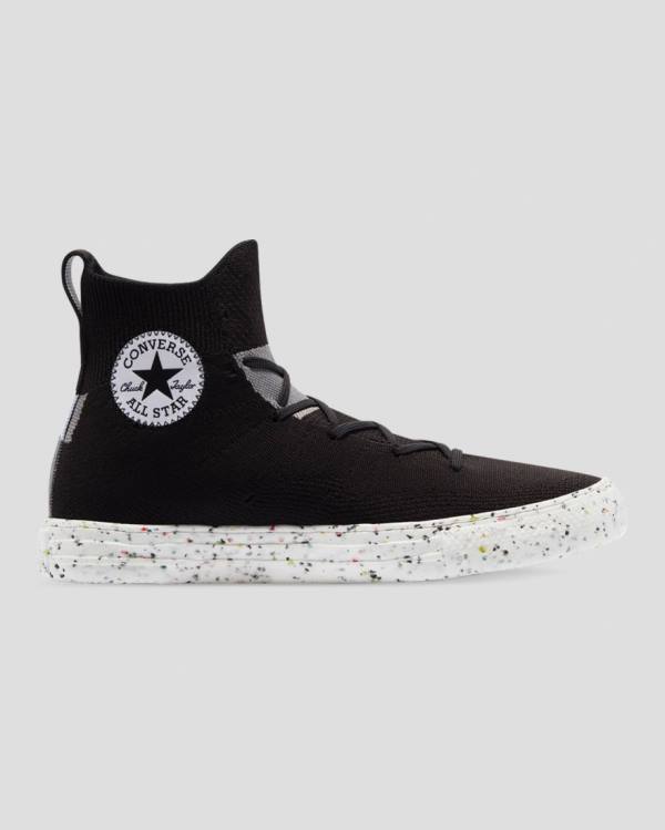 Converse Chuck Taylor All Star Crater Renew Knit Yüksek Taban Ayakkabı Siyah | CV-257TBK