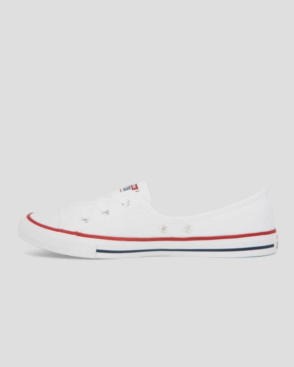 Converse Chuck Taylor All Star Dainty Ballet Dantel Slip Düz Taban Ayakkabı Beyaz | CV-204QYS