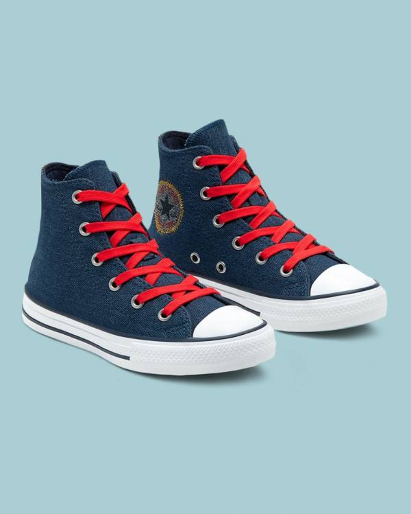 Converse Chuck Taylor All Star Denim Reverse Twill Yüksek Taban Ayakkabı Mavi | CV-247SDI