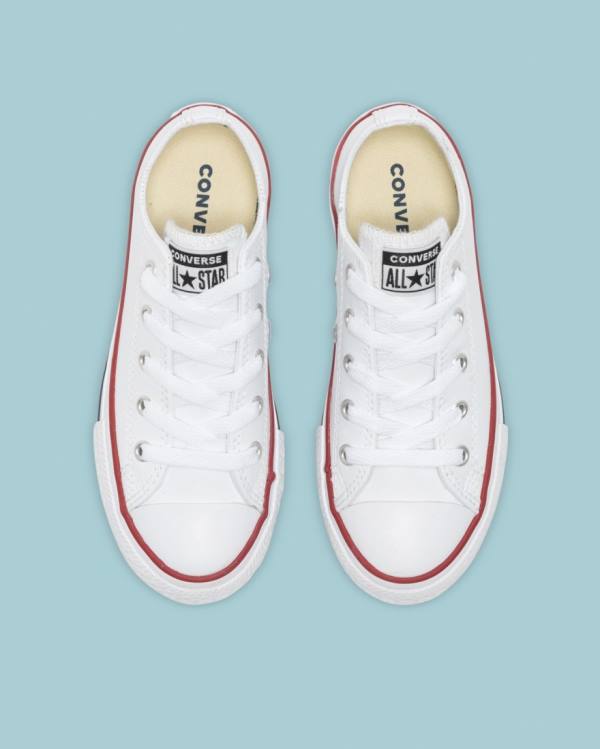 Converse Chuck Taylor All Star Deri Düz Taban Ayakkabı Beyaz | CV-723DLI