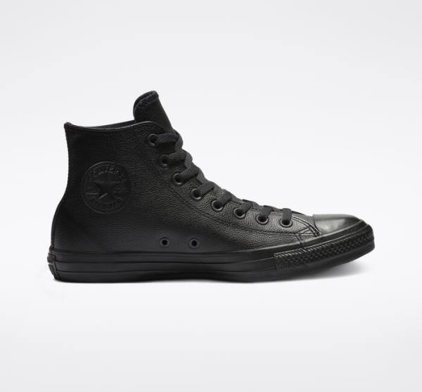 Converse Chuck Taylor All Star Deri Yüksek Taban Ayakkabı Siyah | CV-281CVM