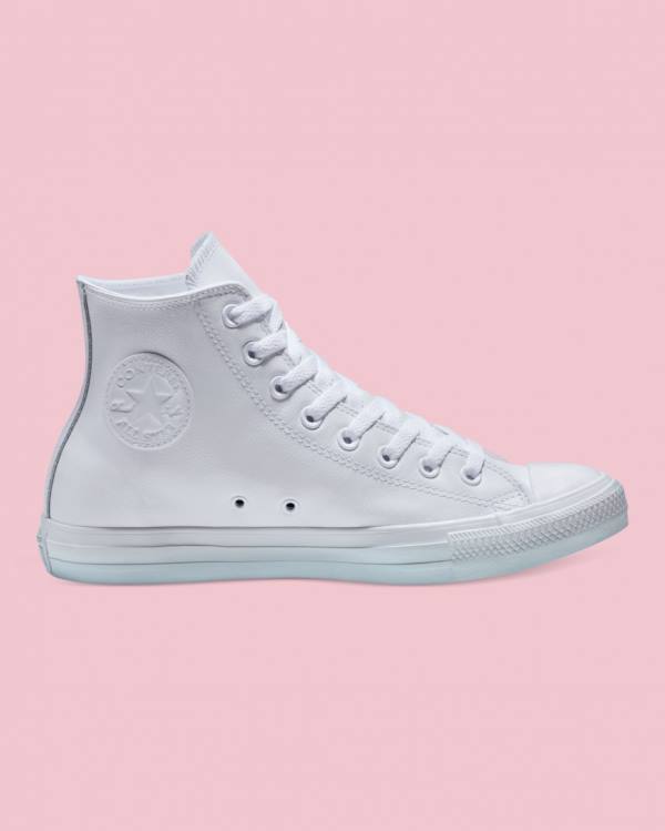 Converse Chuck Taylor All Star Deri Yüksek Taban Ayakkabı Beyaz | CV-310MTK