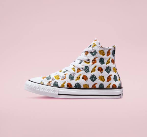 Converse Chuck Taylor All Star Dino Daze Yüksek Taban Ayakkabı Beyaz Koyu Yeşil Siyah | CV-745CLW