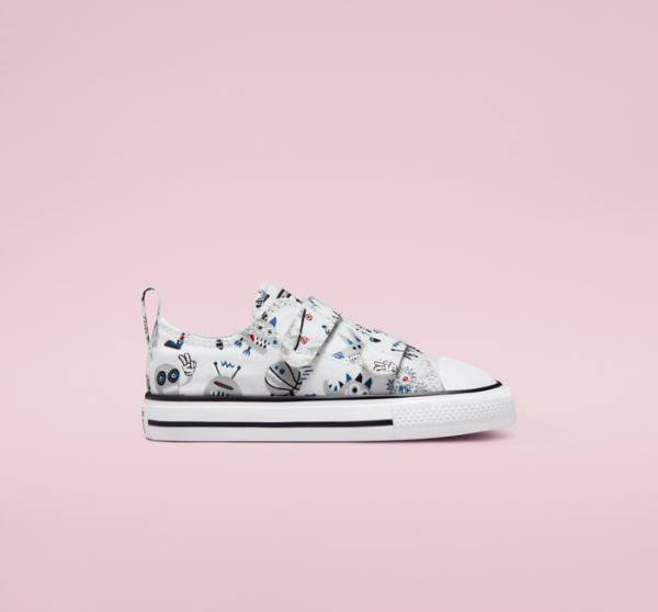 Converse Chuck Taylor All Star Easy-On Creatures Düz Taban Ayakkabı Beyaz Gri Mavi | CV-056YKF