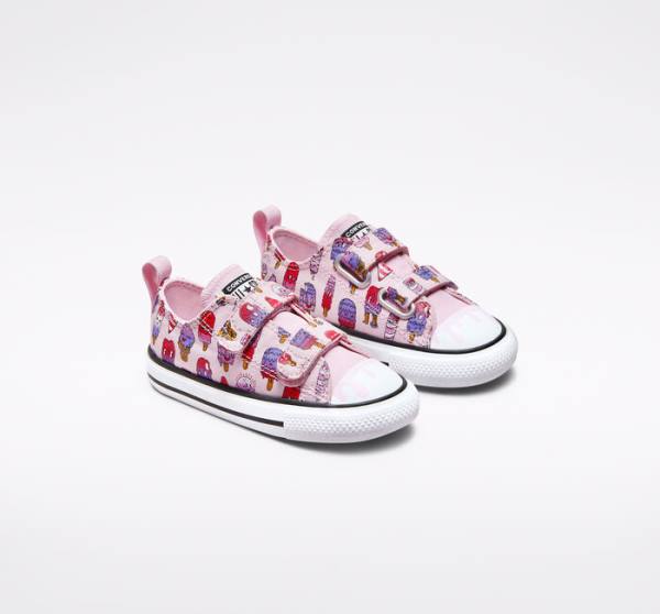 Converse Chuck Taylor All Star Easy-On Frozen Treats Düz Taban Ayakkabı Pembe Pembe | CV-347NRE