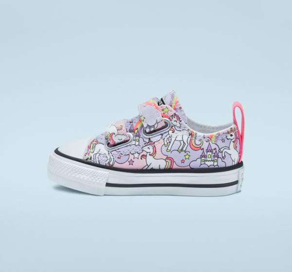 Converse Chuck Taylor All Star Easy-On Neon Unicorn Düz Taban Ayakkabı Pembe Renkli Beyaz | CV-364WOB