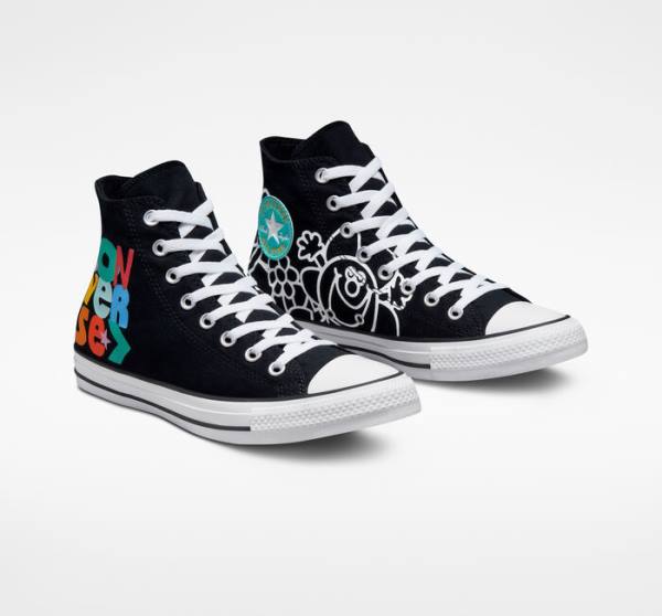 Converse Chuck Taylor All Star Floral Yüksek Taban Ayakkabı Siyah Beyaz Açık | CV-716ANO