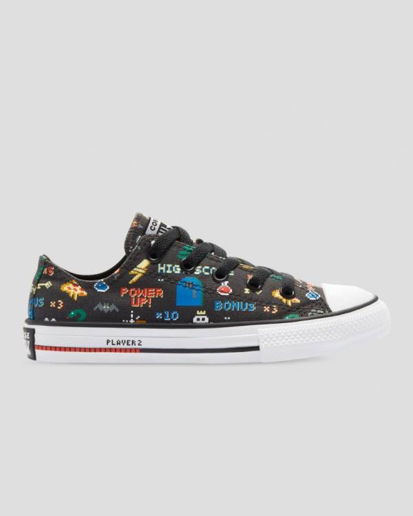 Converse Chuck Taylor All Star Gamer Print Düz Taban Ayakkabı Siyah | CV-605IEC