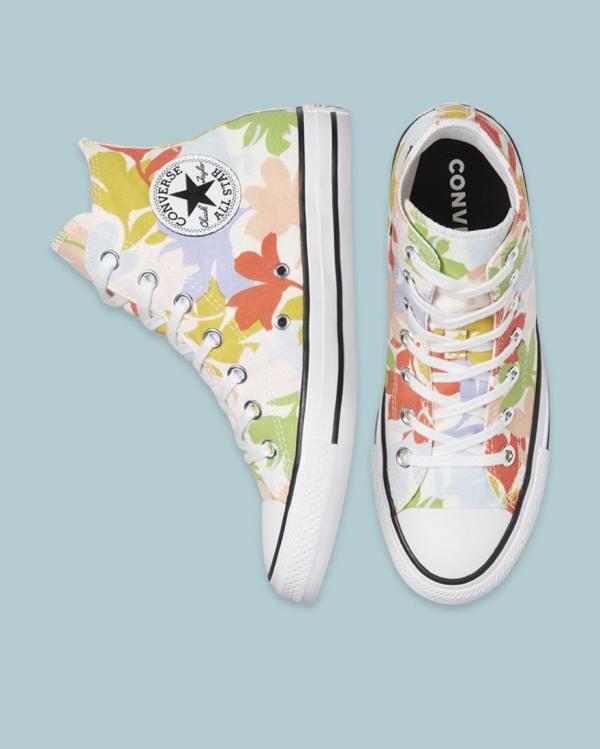 Converse Chuck Taylor All Star Garden Party All Over Yüksek Taban Ayakkabı Bej Rengi | CV-561FMT