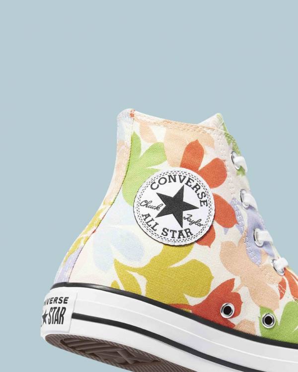 Converse Chuck Taylor All Star Garden Party All Over Yüksek Taban Ayakkabı Bej Rengi | CV-561FMT