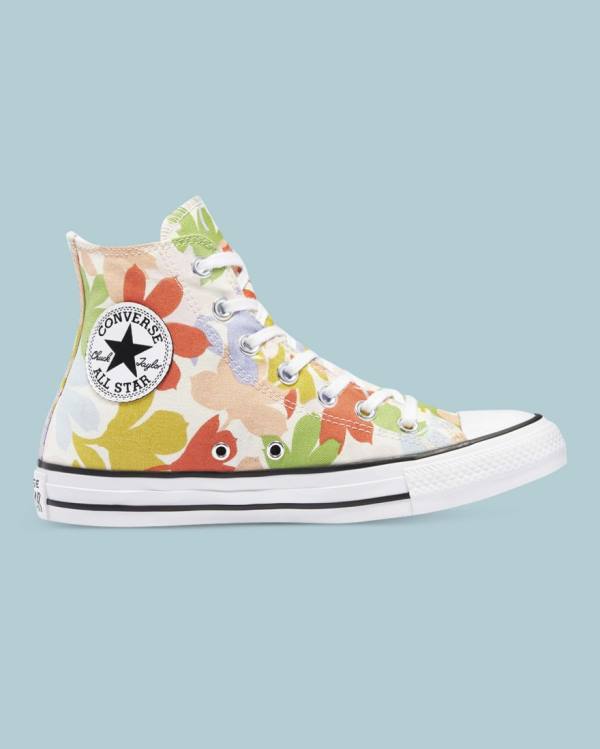 Converse Chuck Taylor All Star Garden Party All Over Yüksek Taban Ayakkabı Bej Rengi | CV-561FMT