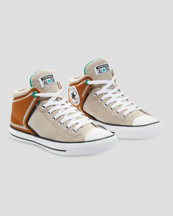 Converse Chuck Taylor All Star High Sokak Yüksek Taban Ayakkabı Kahverengi Bej Rengi | CV-862GKJ