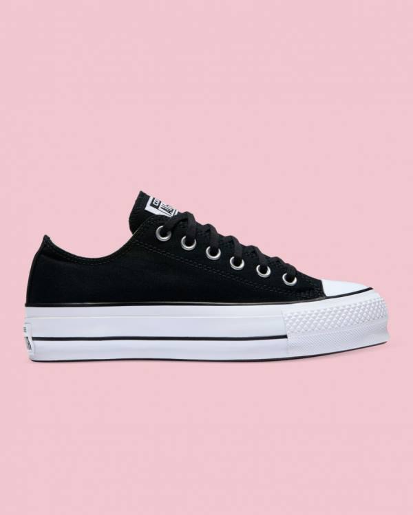 Converse Chuck Taylor All Star Kanvas Lift Düz Taban Ayakkabı Siyah | CV-814QKL