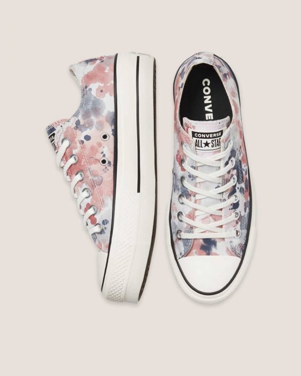 Converse Chuck Taylor All Star Lift Festival Düz Taban Ayakkabı Gri Pembe | CV-351PDG