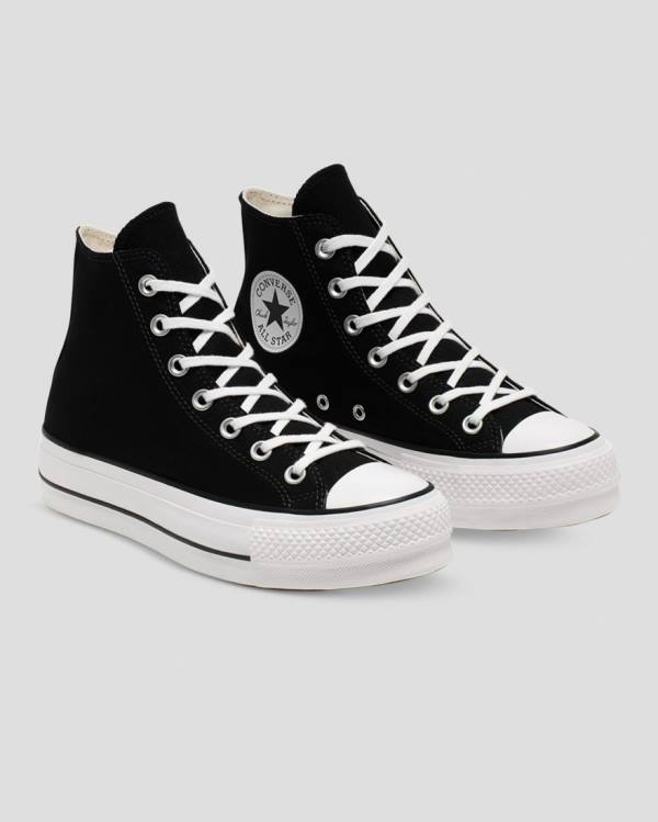 Converse Chuck Taylor All Star Lift Kanvas Yüksek Taban Ayakkabı Siyah | CV-103OFS