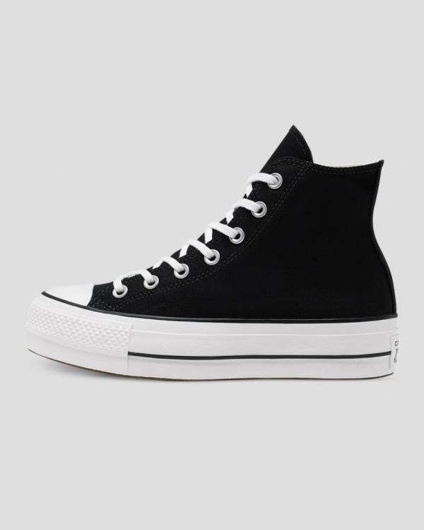 Converse Chuck Taylor All Star Lift Kanvas Yüksek Taban Ayakkabı Siyah | CV-103OFS