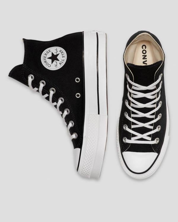 Converse Chuck Taylor All Star Lift Kanvas Yüksek Taban Ayakkabı Siyah | CV-103OFS