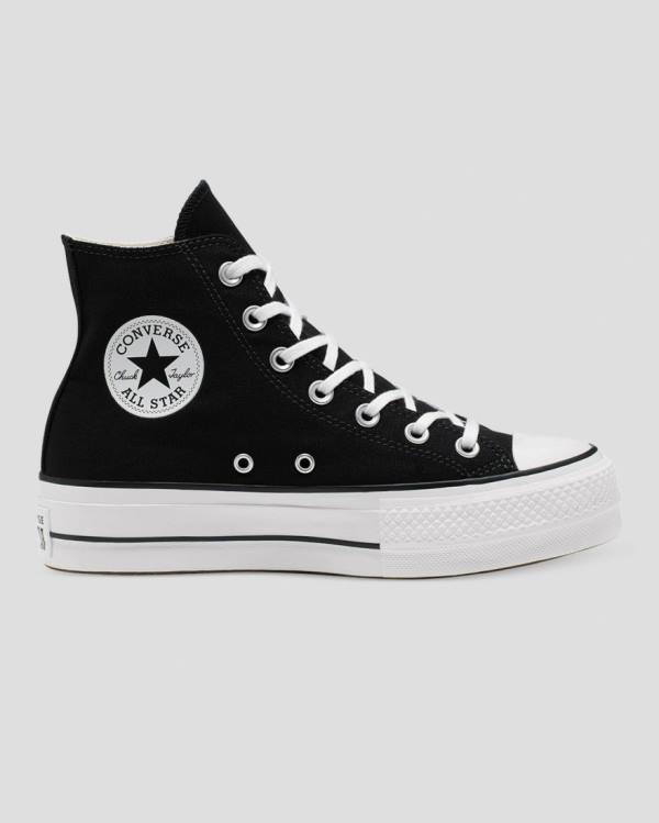 Converse Chuck Taylor All Star Lift Kanvas Yüksek Taban Ayakkabı Siyah | CV-103OFS