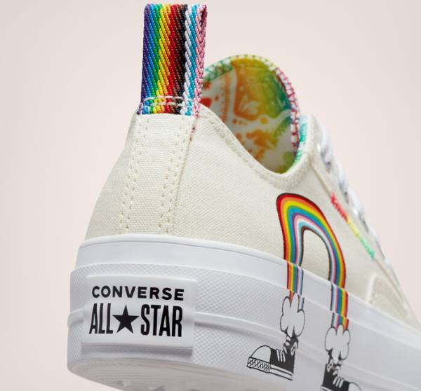 Converse Chuck Taylor All Star Lift Platform Pride Düz Taban Ayakkabı Kırmızı | CV-130BOF