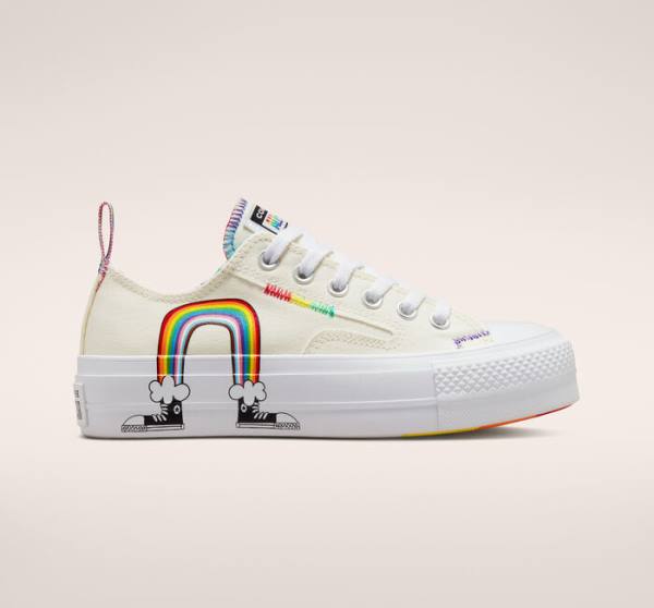 Converse Chuck Taylor All Star Lift Platform Pride Düz Taban Ayakkabı Kırmızı | CV-130BOF