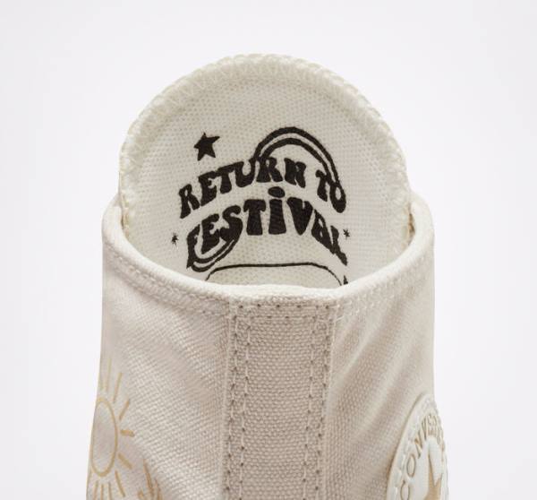 Converse Chuck Taylor All Star Lift Platform Golden Elements Yüksek Taban Ayakkabı Kahverengi Açık Altın | CV-241ARE