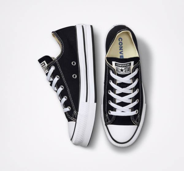 Converse Chuck Taylor All Star Lift Platform Düz Taban Ayakkabı Siyah Beyaz | CV-547ATH