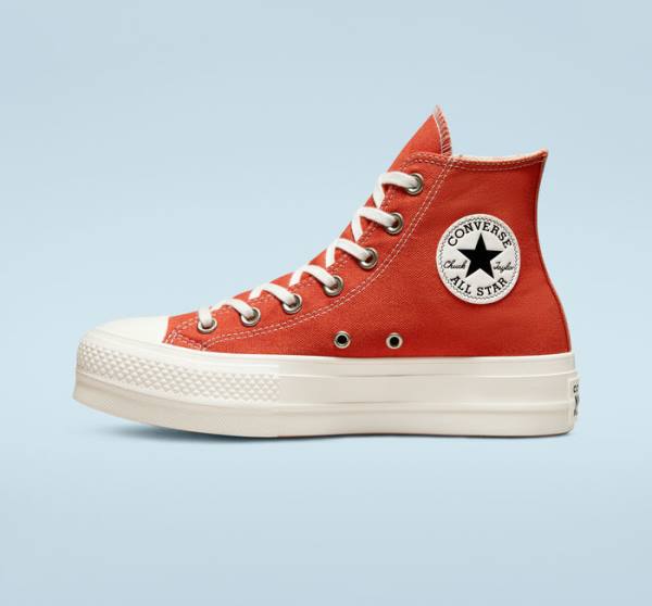 Converse Chuck Taylor All Star Lift Platform Peaches Yüksek Taban Ayakkabı Turuncu Siyah | CV-781JRN