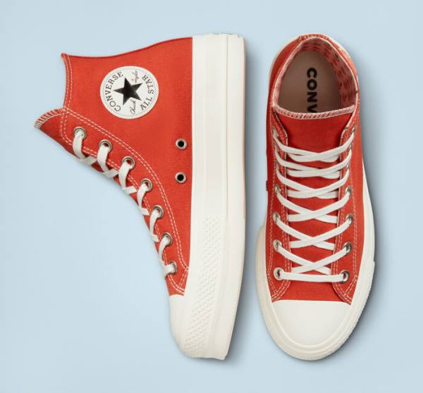 Converse Chuck Taylor All Star Lift Platform Peaches Yüksek Taban Ayakkabı Turuncu Siyah | CV-781JRN