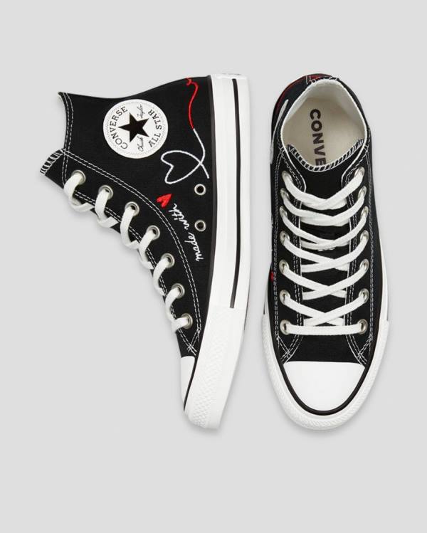 Converse Chuck Taylor All Star Love Thread Yüksek Taban Ayakkabı Siyah | CV-149HTK